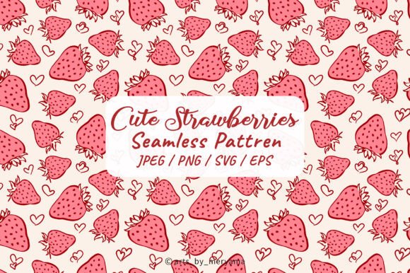 Cute Spring Strawberry Seamless Pattern: A Versatile Asset for Modern Creators