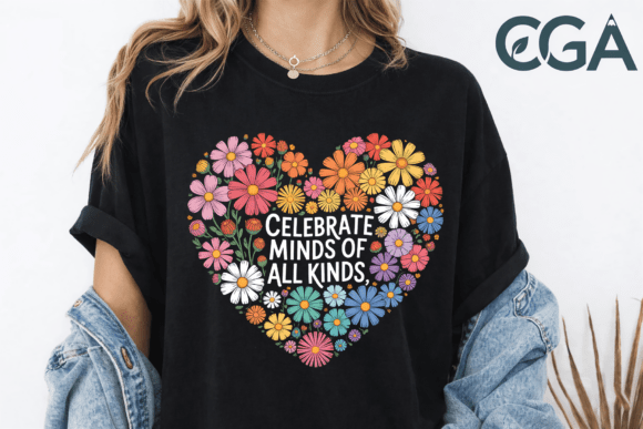 Designing for Belonging: The Impact of the Celebrate Minds of All Kinds Floral PNG on Inclusive Branding