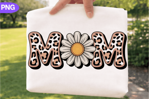 Elevate Your Crafts with Mom Design Leopard Print Mom Png
