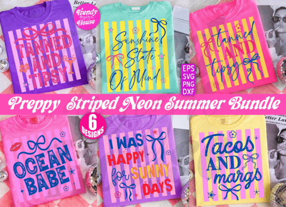 Elevating Summer Design: The Strategic Value of the Preppy Striped Summer PNG Bundle for Modern Creators