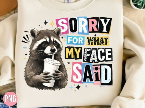 Evaluating the Sorry for What My Face Said Raccoon PNG for Creative Projects