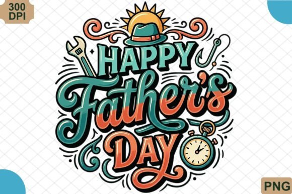 Happy Father’s Day PNG: A Classic Design for Creators