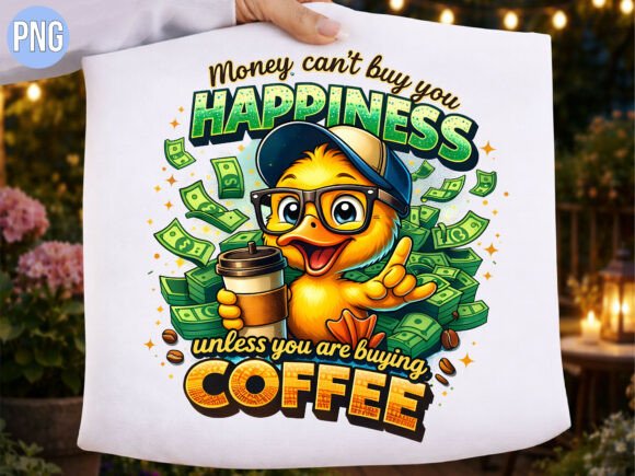 Money Can't Buy Happiness Tee PNG