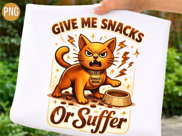 Why the Give Me Snacks or Suffer Cat Shirt PNG Is a Smart Choice for Creators